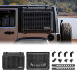 Tacmolle Rear Side Window Storage Box and Panel Set for Jeep Wrangler JK