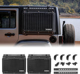 Tacmolle Tactical Rear Side Window Storage Box MOLLE Panel for Jeep Wrangler JK, 2-Pack