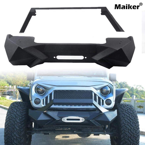 Maiker เหล็กกันชนหน้าสำหรับรถจี๊ป Wrangler JKJL อุปกรณ์เสริม