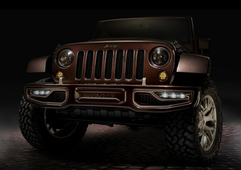 Maiker Sundancer Style Steel Front Bumper With Light For Jeep Wrangler JK