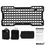 Maiker Tailgate Tactical Panel with 3 Moll Pouch/for Jeep Wrangler JKJL Accessories