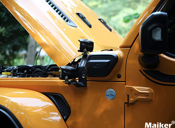 Maiker Aluminum A Pillar Light Bracket For All Jeep Wrangler JL Access