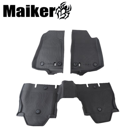 Floor Mat Liner Kit For Jeep Wrangler Jl Interior Parts Rubber Mat Waterproof 3d Car Mats