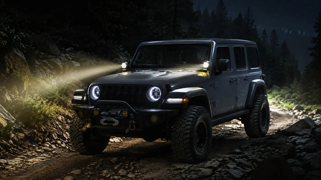 How to Choose A-Pillar Spotlights for Off-Road Night Driving ？