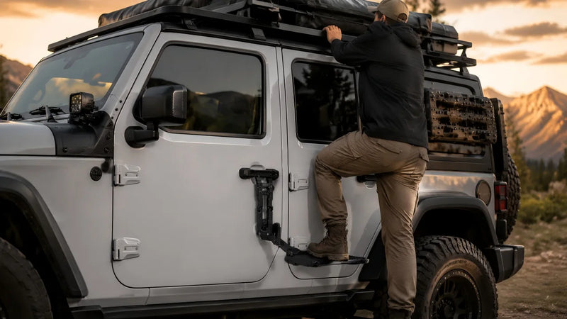 Jeep Door Hinge Step Guide: Easier Roof Rack Access for Overland Builds