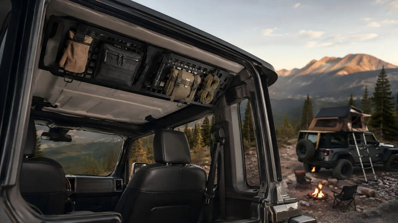 Jeep Rear Window Molle Storage Panel Guide for Overlanding Gear