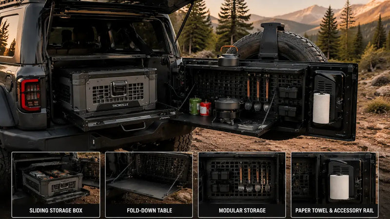 Jeep Tailgate Storage Guide: Cargo Basket vs Metal Storage Box