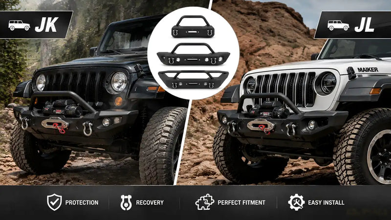 Jeep Wrangler Front Bumper Fitment Guide for JK and JL