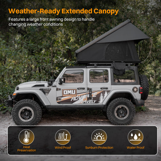 Overland Hardshell Roof Top Tent with Ladder For Van Jeep SUV Truck