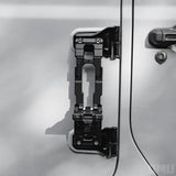 OMU Genesis Series Aluminum Door Hinge Step Folding Foot Pedal for Jeep Wrangler JK JL JT