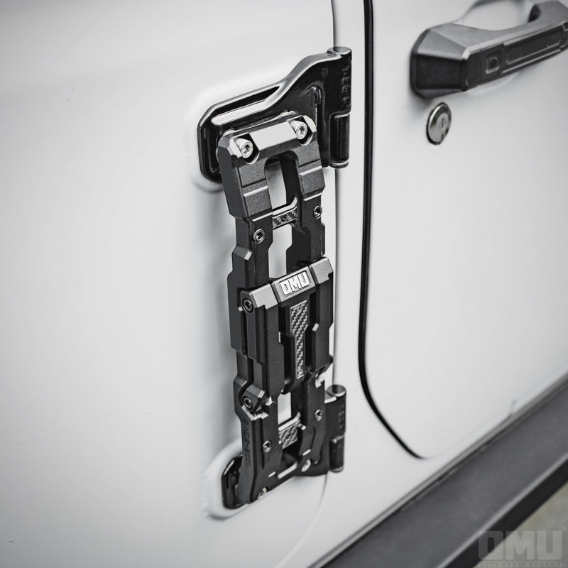 OMU Genesis aluminum door hinge step folding foot pedal for Jeep Wrangler JK JL JT roof rack access