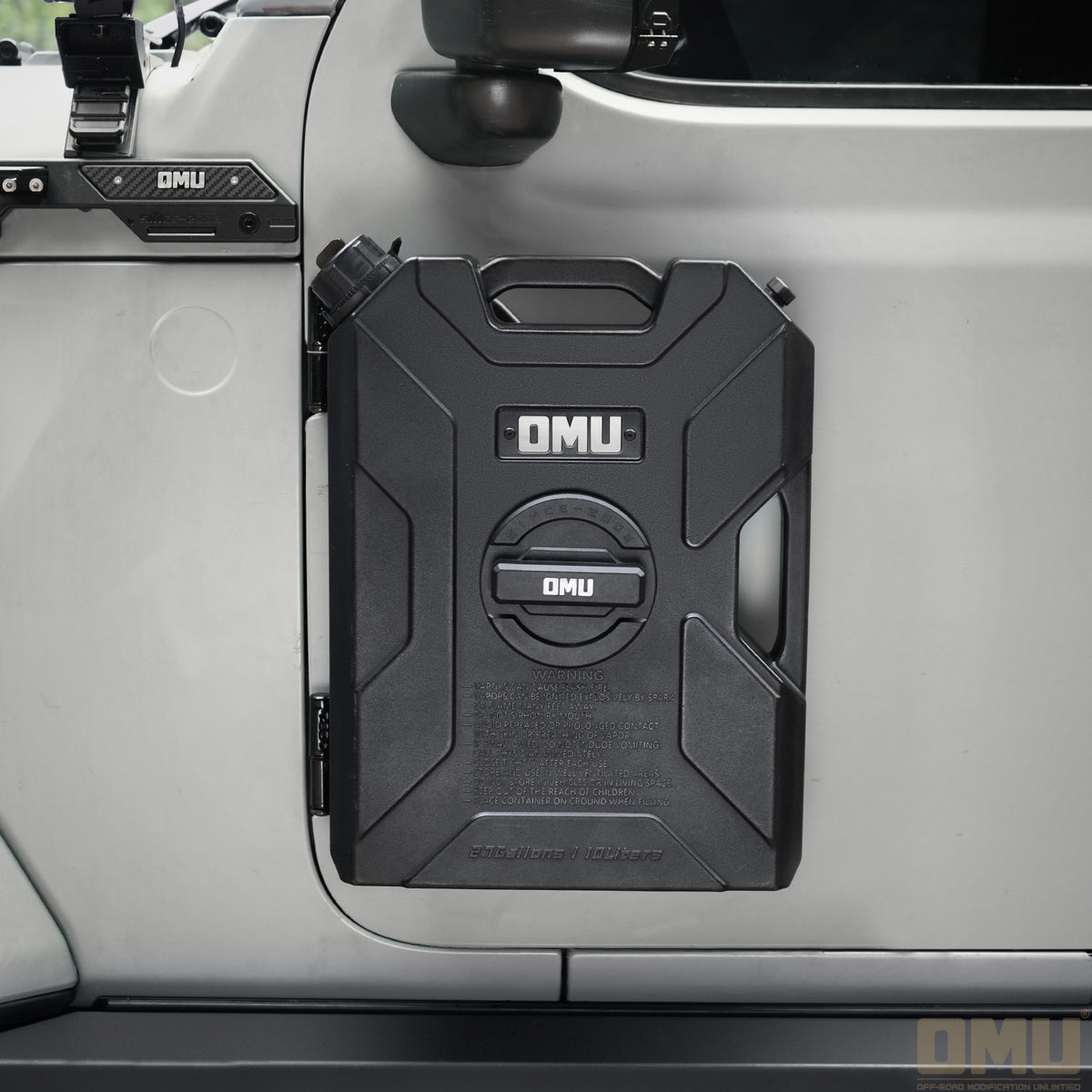 OMU Genesis Series 10L Door Hinge Jerrycan Kits for Jeep Wrangler JK/JL Gladiator JT