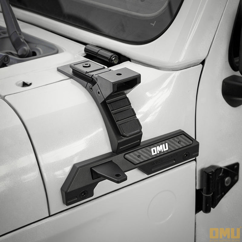 OMU Genesis A-pillar dual light mount for Jeep Wrangler JL Rubicon 392 JT Sand Runner Mojave lighting setup