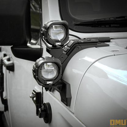 OMU Genesis A-pillar Dual Light Mount For Jeep Wrangler JL Rubicon 392/JT Sand Runner/Mojave