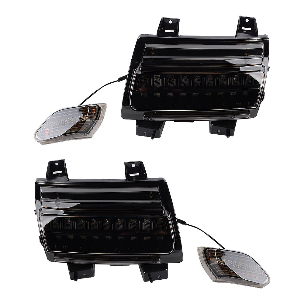Maiker Lens LED Fender Light Kit LED Turn Signal Lights with DRL & Side Marker Lights Replacement For Jeep Wrangler JL