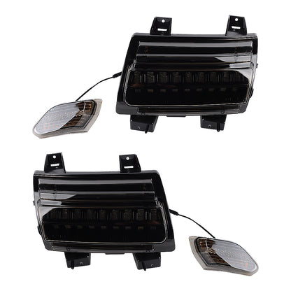 Maiker Lens LED Fender Light Kit LED Turn Signal Lights with DRL & Side Marker Lights Replacement For Jeep Wrangler JL