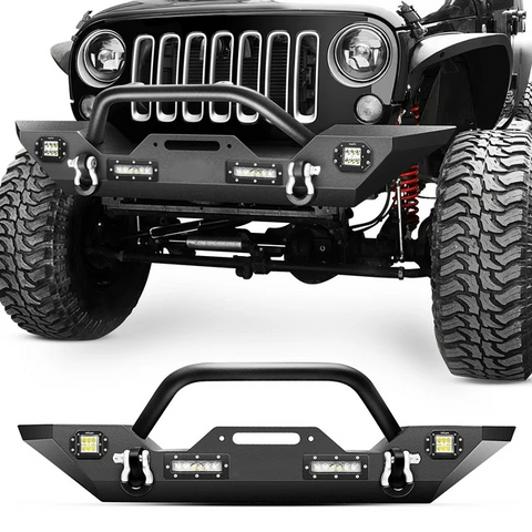 Maiker Front Bumper With Light For Jeep Wrangler JK Accessories