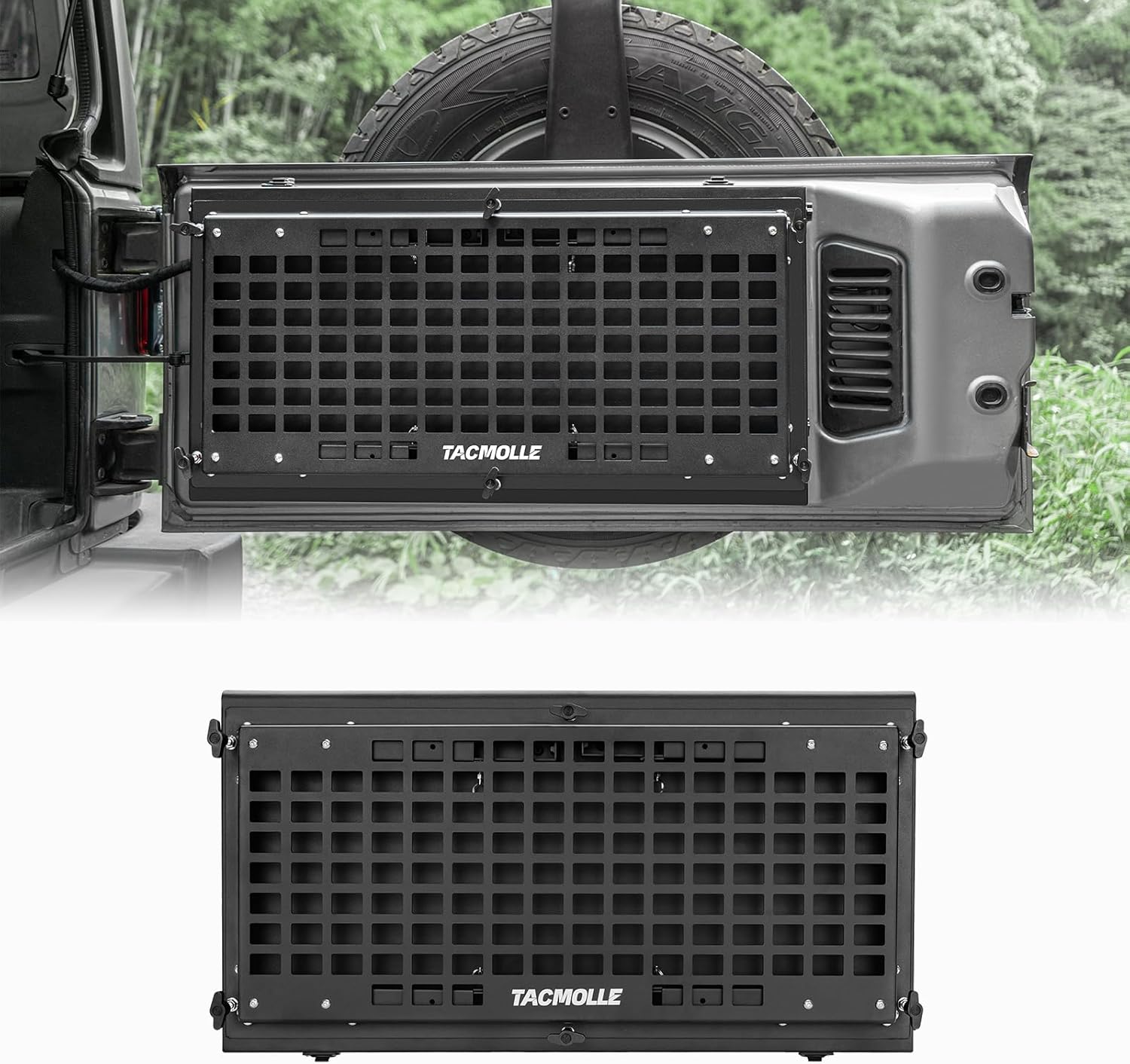 Maike rear window MOLLE storage panel for Jeep Wrangler JK JL Gladiator JT overlanding