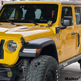 Maiker High Top Clearance Fender Flare With Inner Fender&Light For Jeep Wrangler JL