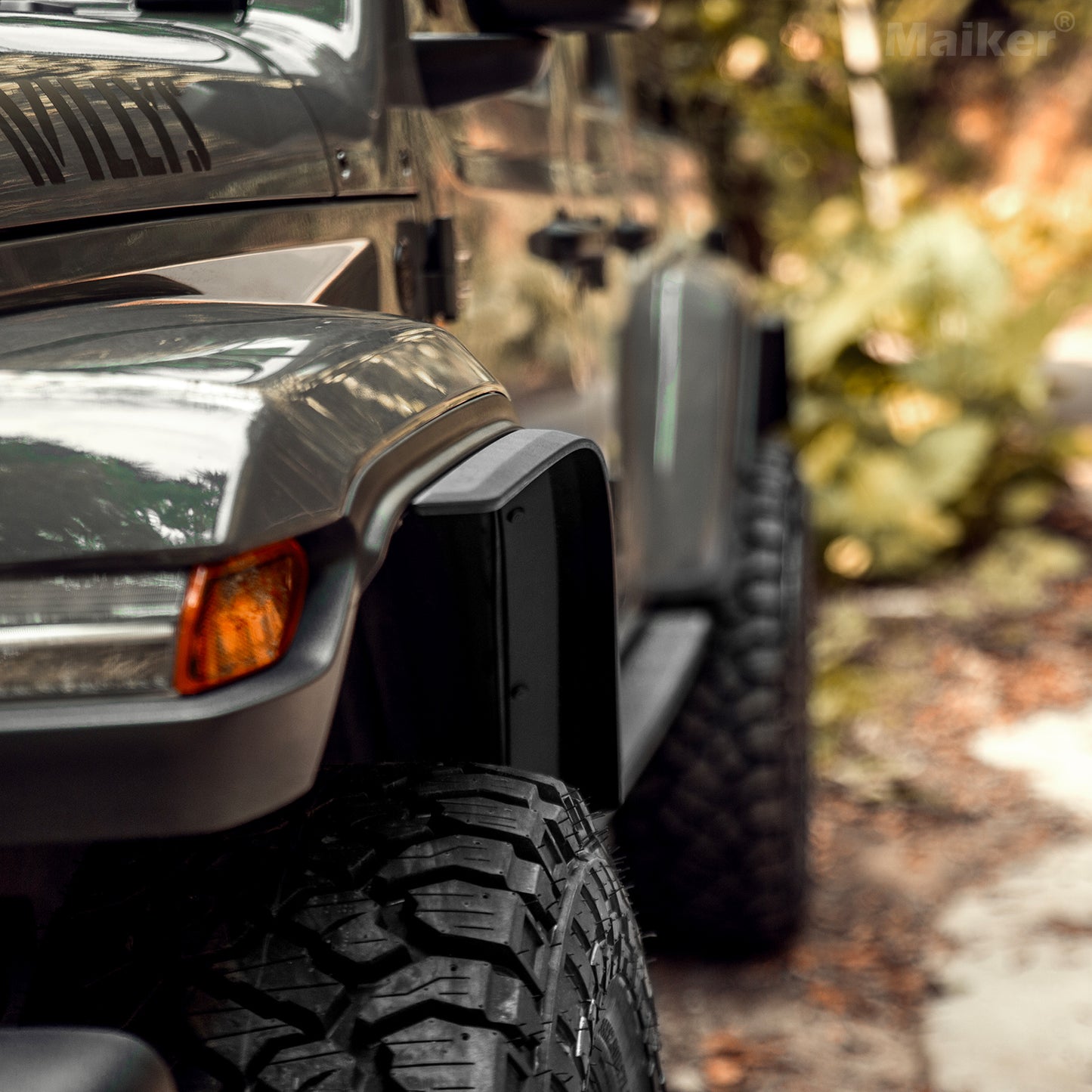 Maiker Extension Fender Trim พร้อม Rivet สำหรับ Jeep Gladiator JT อุปกรณ์เสริม