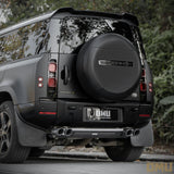 OMU Genesis Series Aluminum Exhaust Tailpipe Trim Kit for Land Rover Defender 110/130 with 3.0L Engine