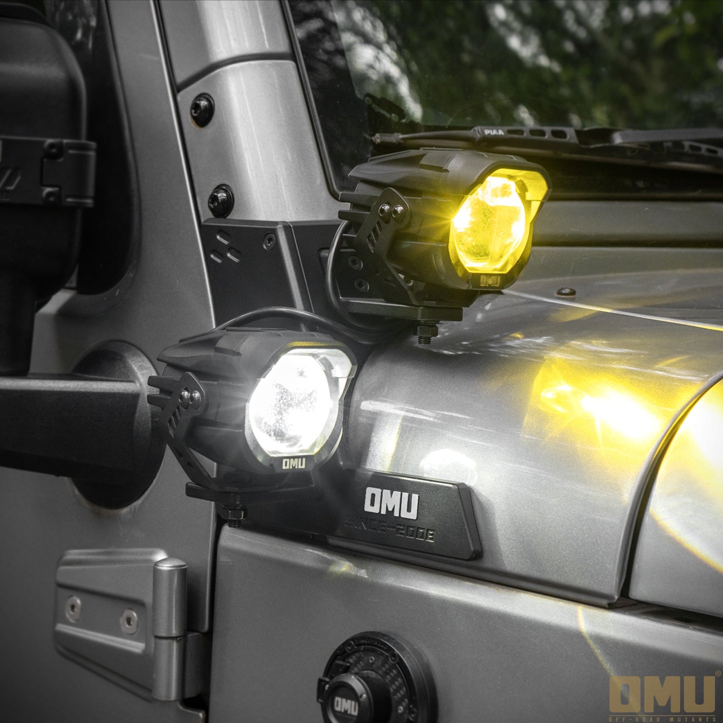 OMU Genesis A-pillar Dual Light Mount For Jeep Wrangler JK