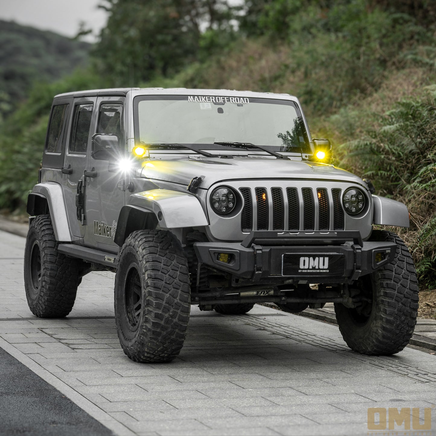 OMU Genesis A-pillar Dual Light Mount For Jeep Wrangler JK