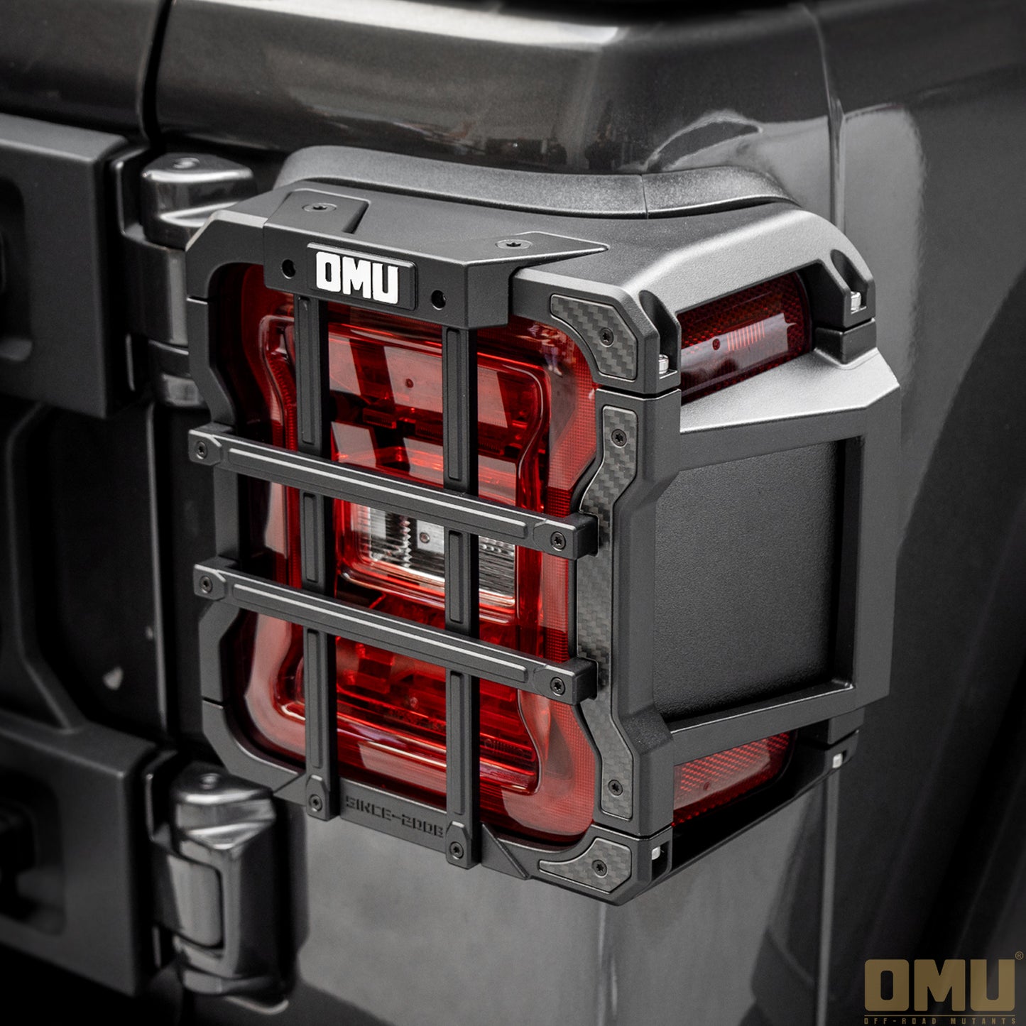 OMU Genesis Aluminum Taillight Cover for Jeep Wrangler JL Rubicon X