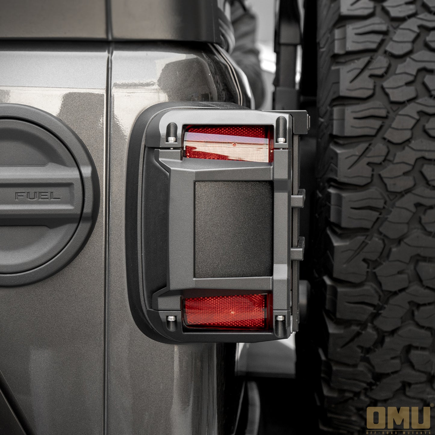 OMU Genesis Aluminum Taillight Cover for Jeep Wrangler JL Rubicon X