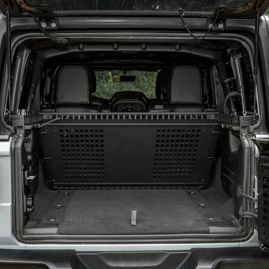 Tacmolle Rear Trunk Cargo Rack With Molle Panel For Jeep Wrangler JLU