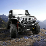 Maiker กันชนหน้าพร้อมไฟสำหรับอุปกรณ์เสริม Jeep Wrangler JK