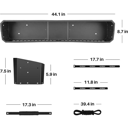 Tacmolle Under Seat Storage Basket For Jeep Gladiator JT