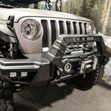 กันชนหน้าเหล็ก Maiker พร้อมรูเซนเซอร์สำหรับอุปกรณ์เสริม Jeep Wrangler JL/JT