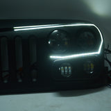 Maiker Streamer Front Grille With Light For Jeep Wrangler JK Accessories