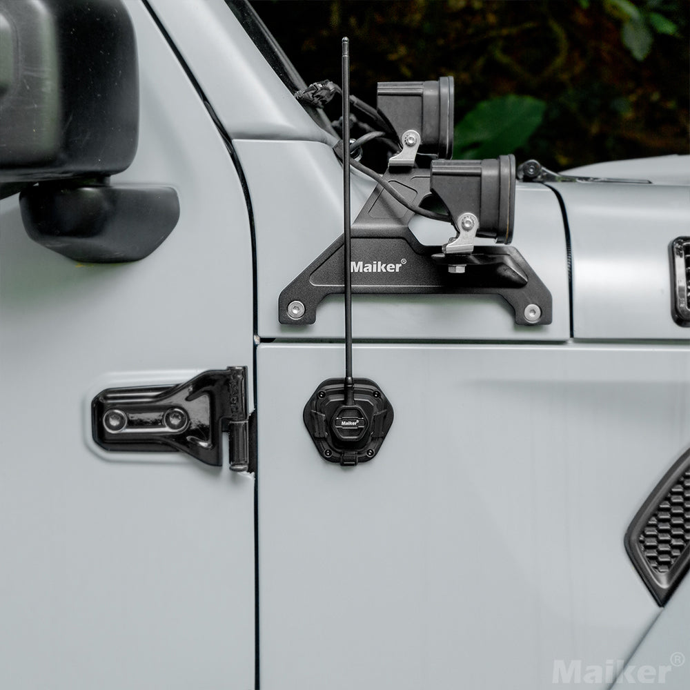 Maiker อลูมิเนียมเสาอากาศฐานสำหรับ JEEP Wrangler JKJL/JT อุปกรณ์เสริม