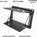Tacmolle Rear Side Window Storage Box and Panel Set for Jeep Wrangler JK