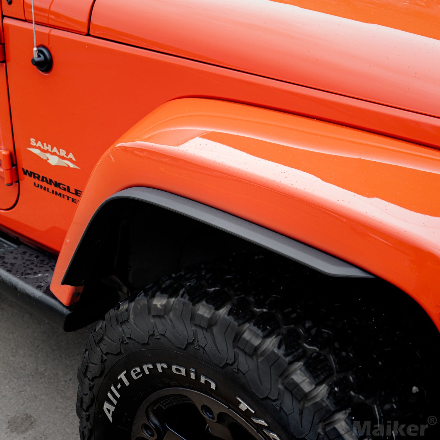 Maiker Extension Fender Trim With Rivet For Jeep Wrangler JK
