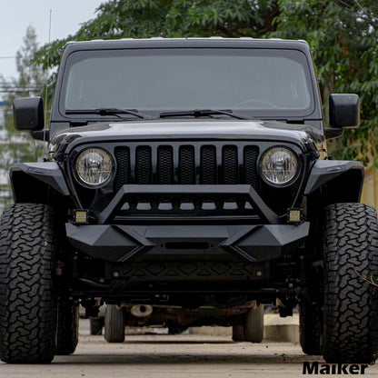 Maiker เหล็กกันชนหน้าสำหรับรถจี๊ป Wrangler JKJL อุปกรณ์เสริม