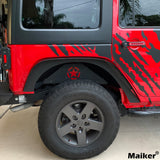 อลูมิเนียมด้านหน้าด้านใน Fender สำหรับ JEEP Wrangler JK 07 + อุปกรณ์เสริม Fender Trim สำหรับ JEEP 