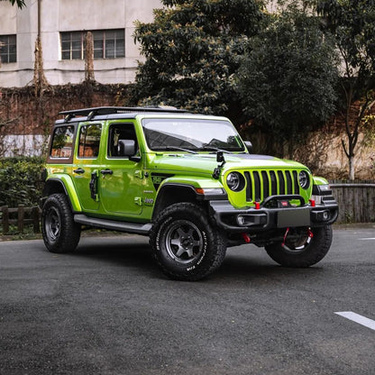 กันชนหน้าครบรอบ 10 ปีพร้อมมุมและรูเรดาร์สำหรับ Jeep wrangler JL 18+ 