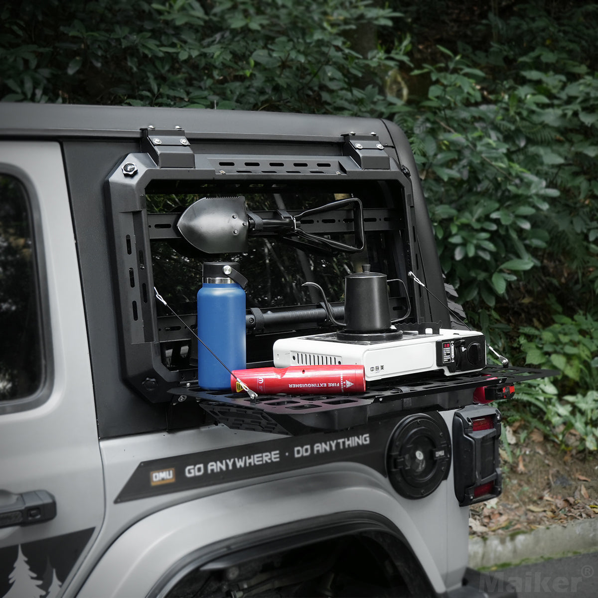 Maiker Multifunctional Rear Window Storage Openable Panel For Jeep Wra ...