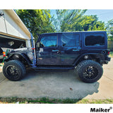 Maiker Aluminum Front/Rear Inner Fender Liners with Five-Star Logo For Jeep Wrangler JK