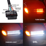 Maiker Lens LED Fender Light Kit LED Turn Signal Lights with DRL & Side Marker Lights Replacement For Jeep Wrangler JL