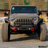 กันชนหน้าเหล็ก Maiker พร้อมรูเซนเซอร์สำหรับอุปกรณ์เสริม Jeep Wrangler JL