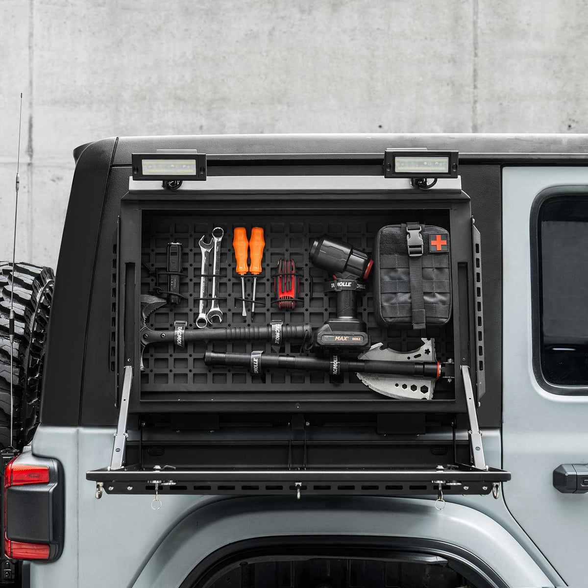 Tacmolle Multi-functional Rear Window Storage Box with Concealed Table ...