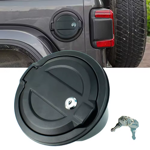Maiker Fuel Door Cover Gas Tank Cap with Lock Exterior For Jeep Wrangler JL
