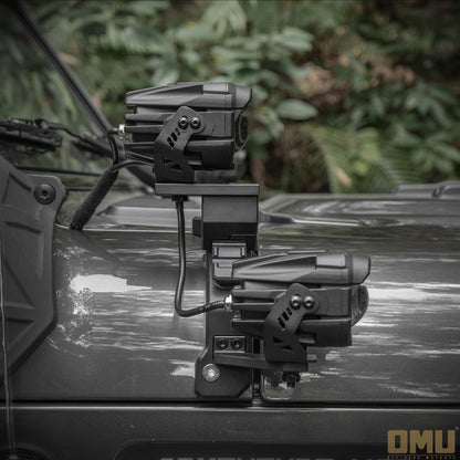 OMU Genesis A-pillar Dual Light Mount For Jeep Wrangler JL/JL4xe/JT