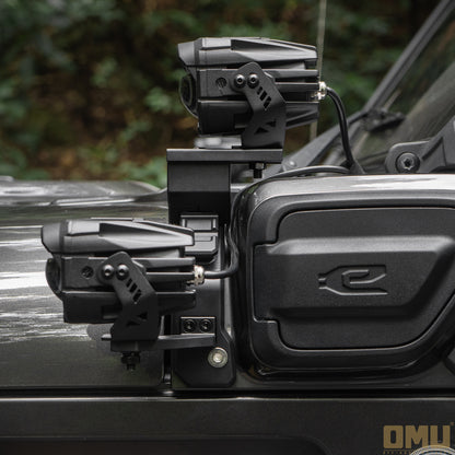 OMU Genesis A-pillar Dual Light Mount For Jeep Wrangler JL/JL4xe/JT