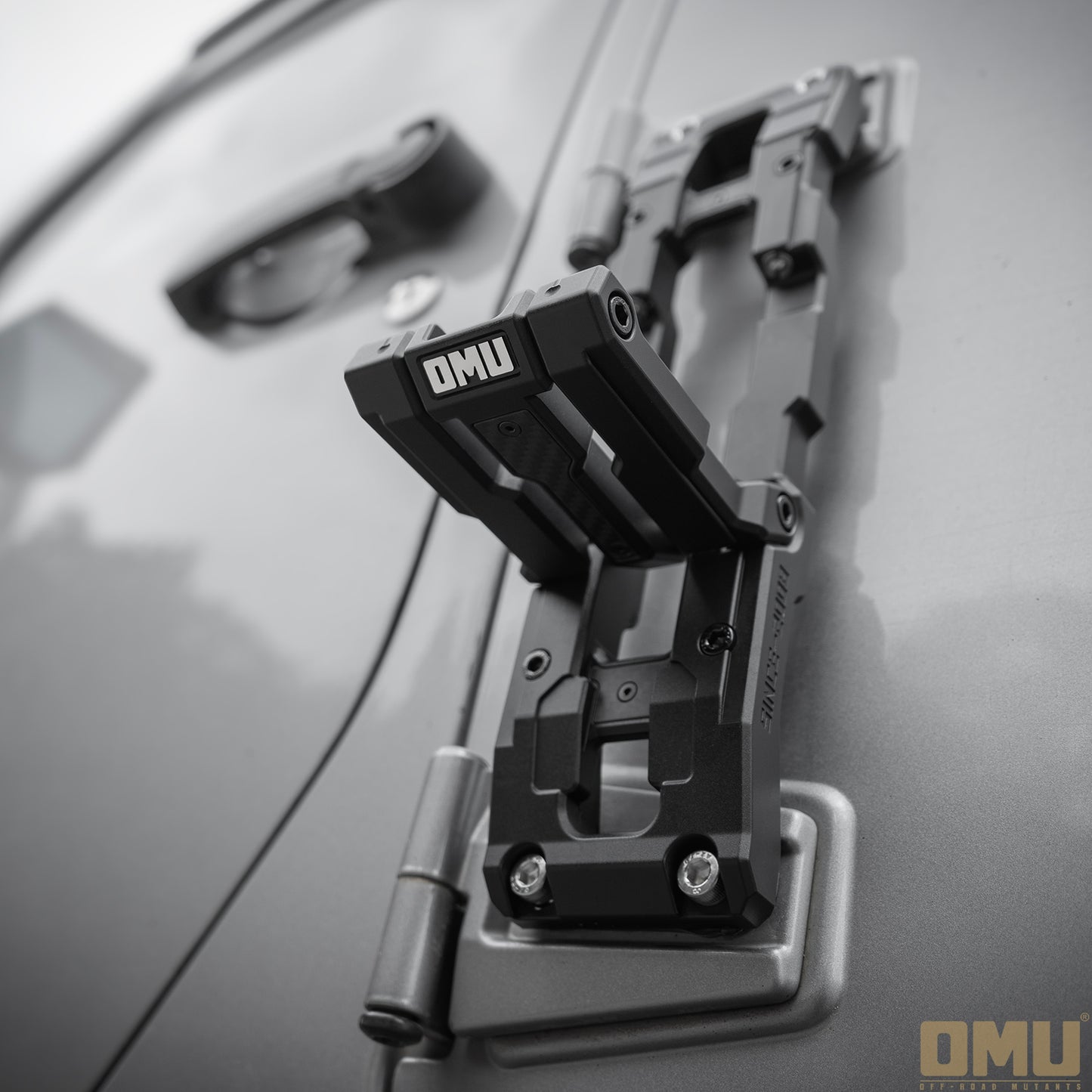 OMU Genesis Series Aluminum Door Hinge Step Folding Foot Pedal for Jeep Wrangler JK JL JT