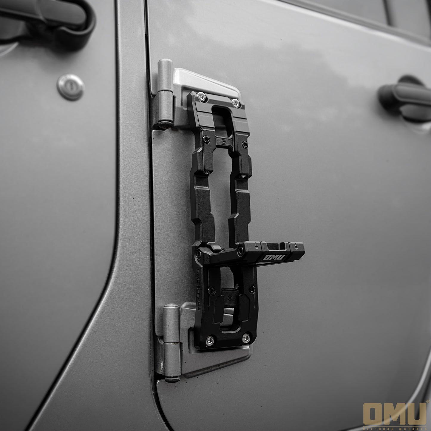 OMU Genesis Series Aluminum Door Hinge Step Folding Foot Pedal for Jeep Wrangler JK JL JT